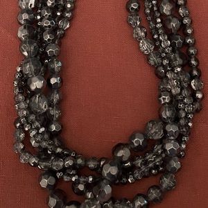 Gradient gray beaded necklace